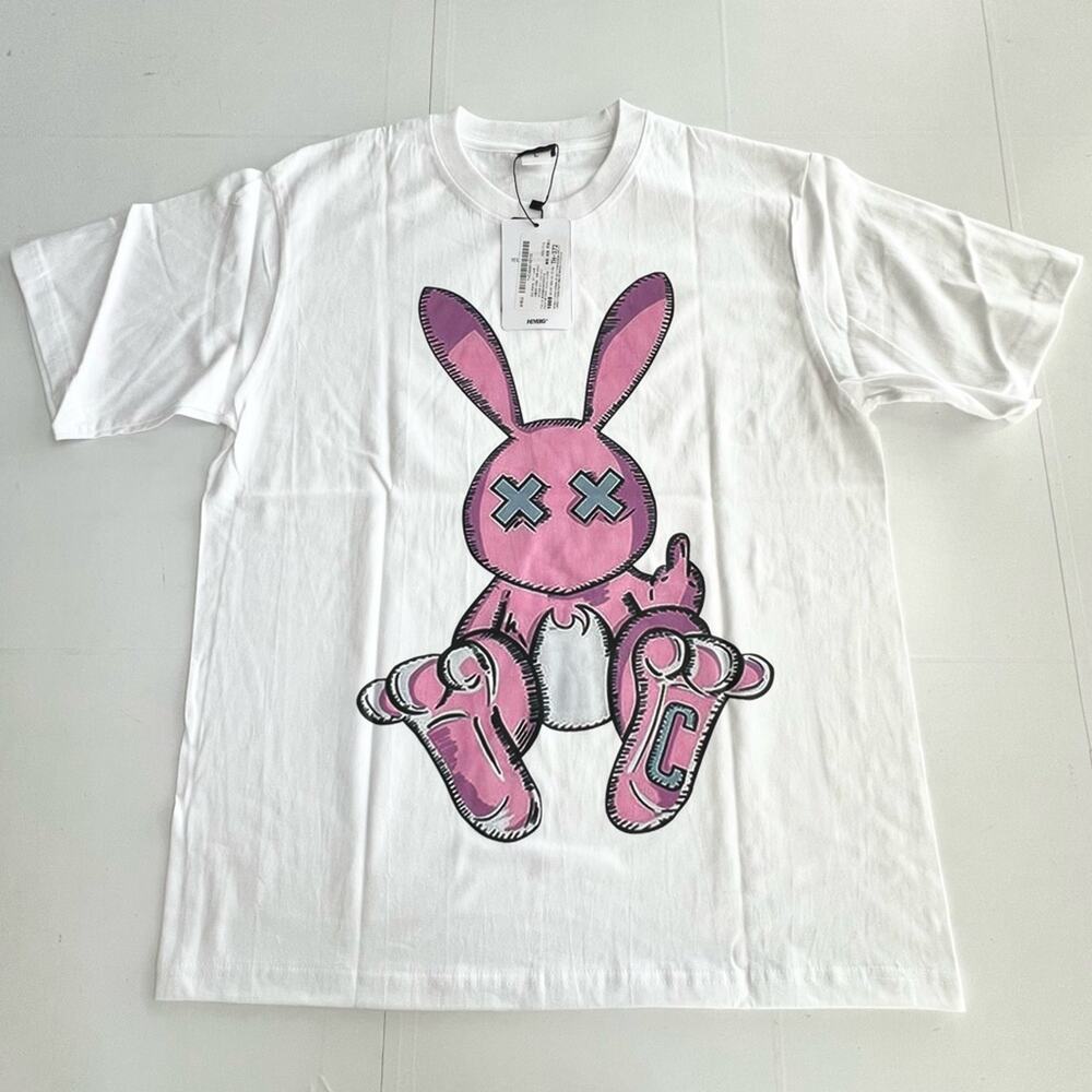 New HEYBIG Graphic Short Sleeve Tee Shirt TH-372 UNISEX SIZE Large Bad Rabbit
